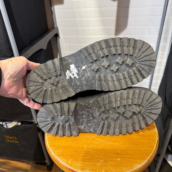 Karl Lagerfeld Paris Lace Up Leather Combat Boots In Dixie Style Size 9 - Picture 5 of 8